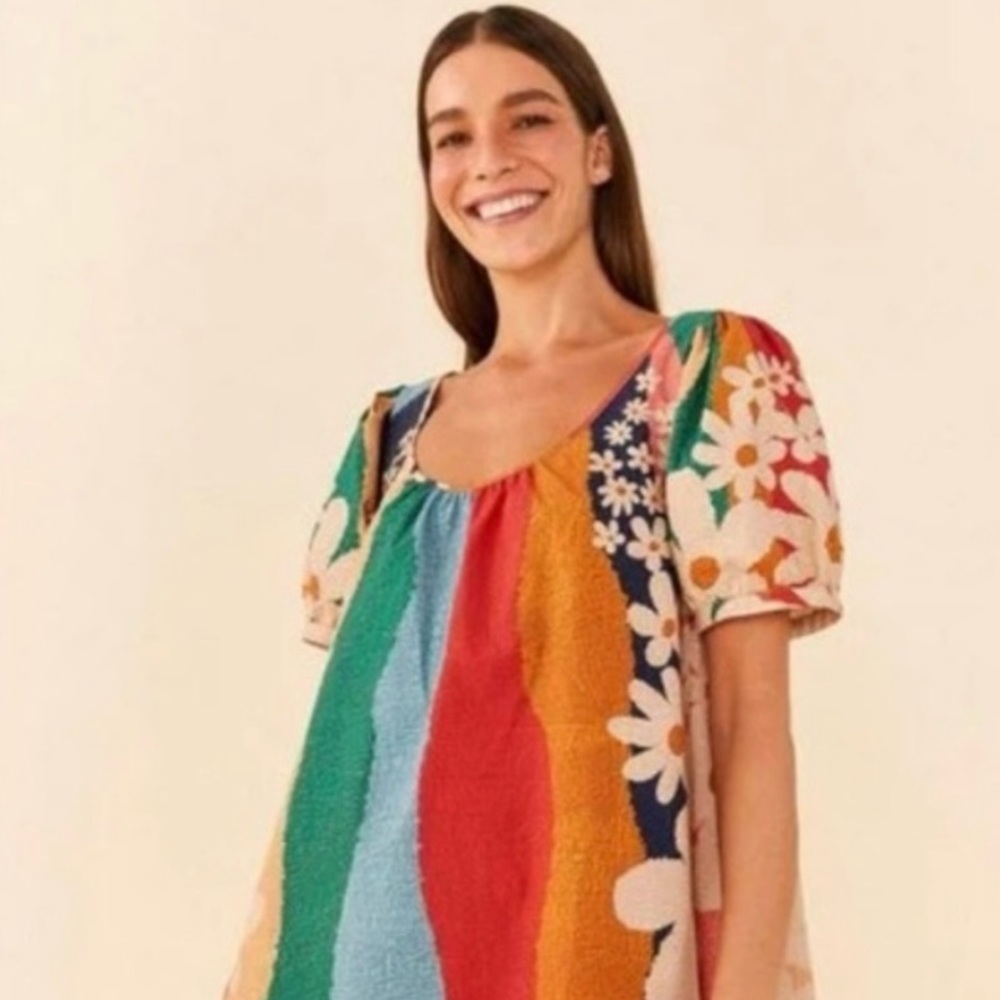 NWT SUPER FUN DAISY MINI DRESS IN ORGANIC COTTON